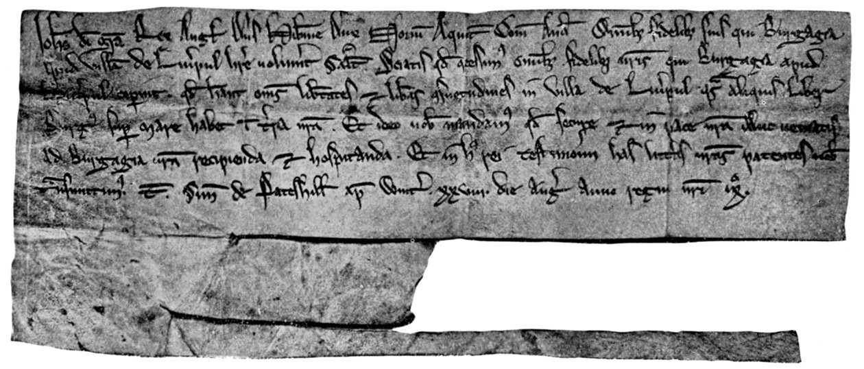 Carta di Re Giovanni, 1207, 1910 da Unbekannt