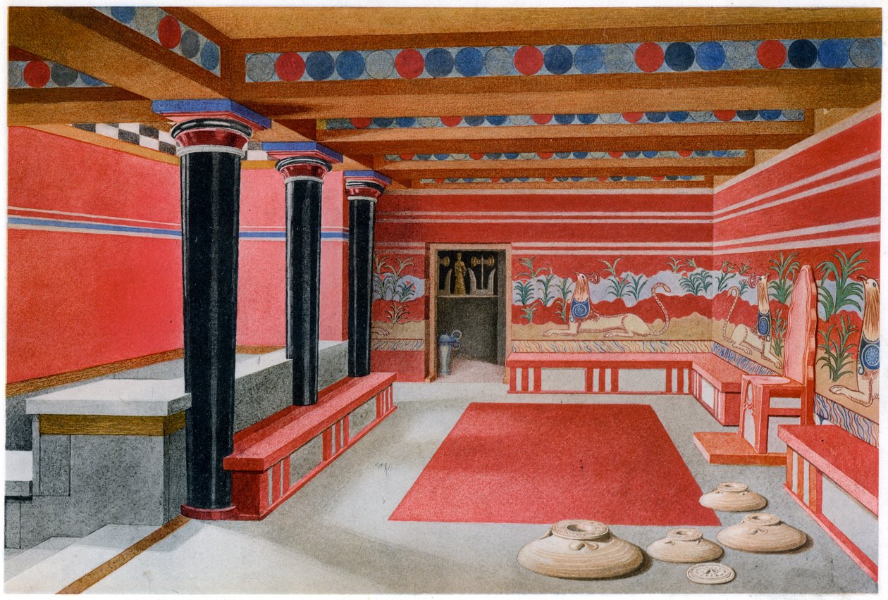 Sala del trono di Re Minosse, Cnosso, Creta da Unbekannt