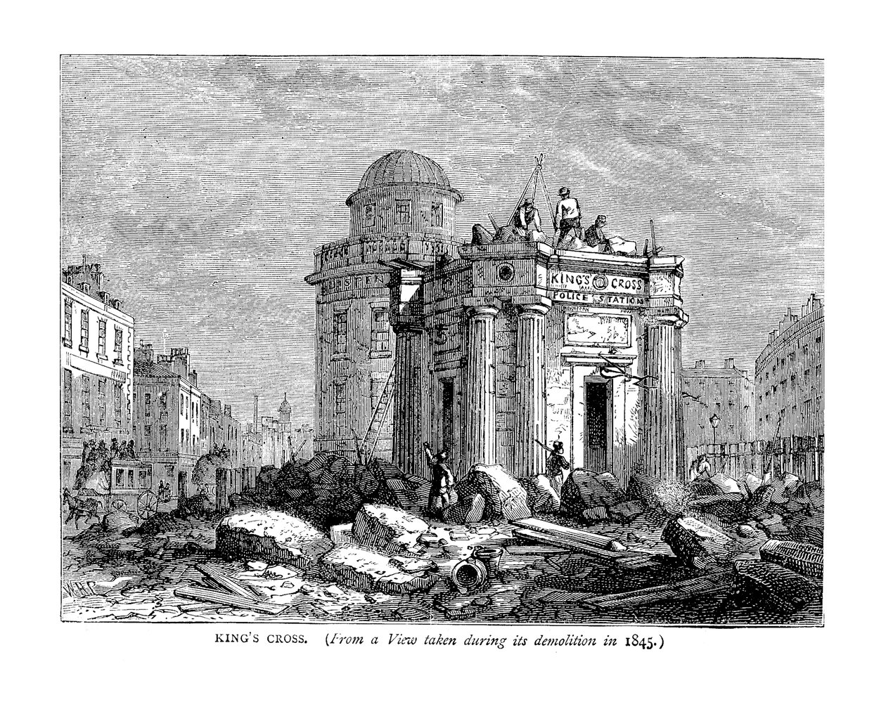 Kings Cross nel 1845 da Unbekannt