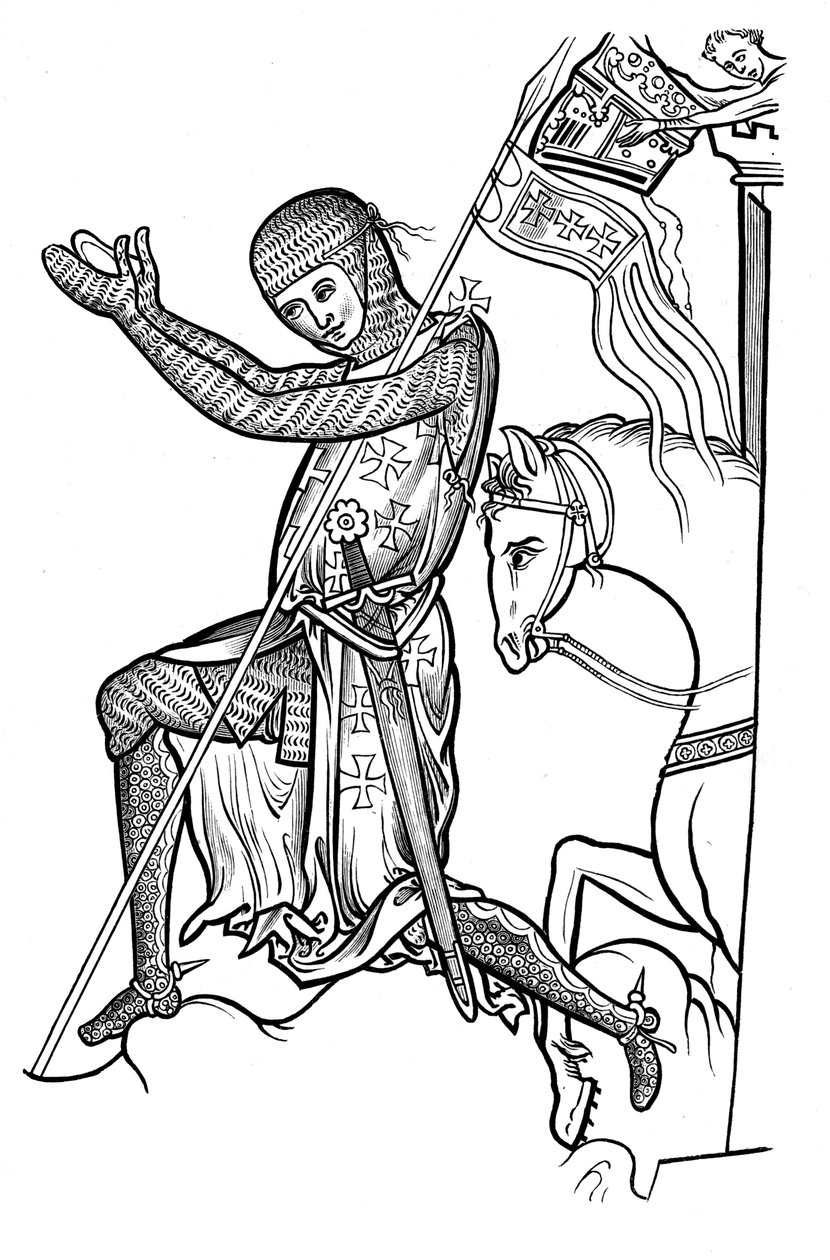 Cavaliere in armatura, fine XIII secolo, 1892 da Unbekannt