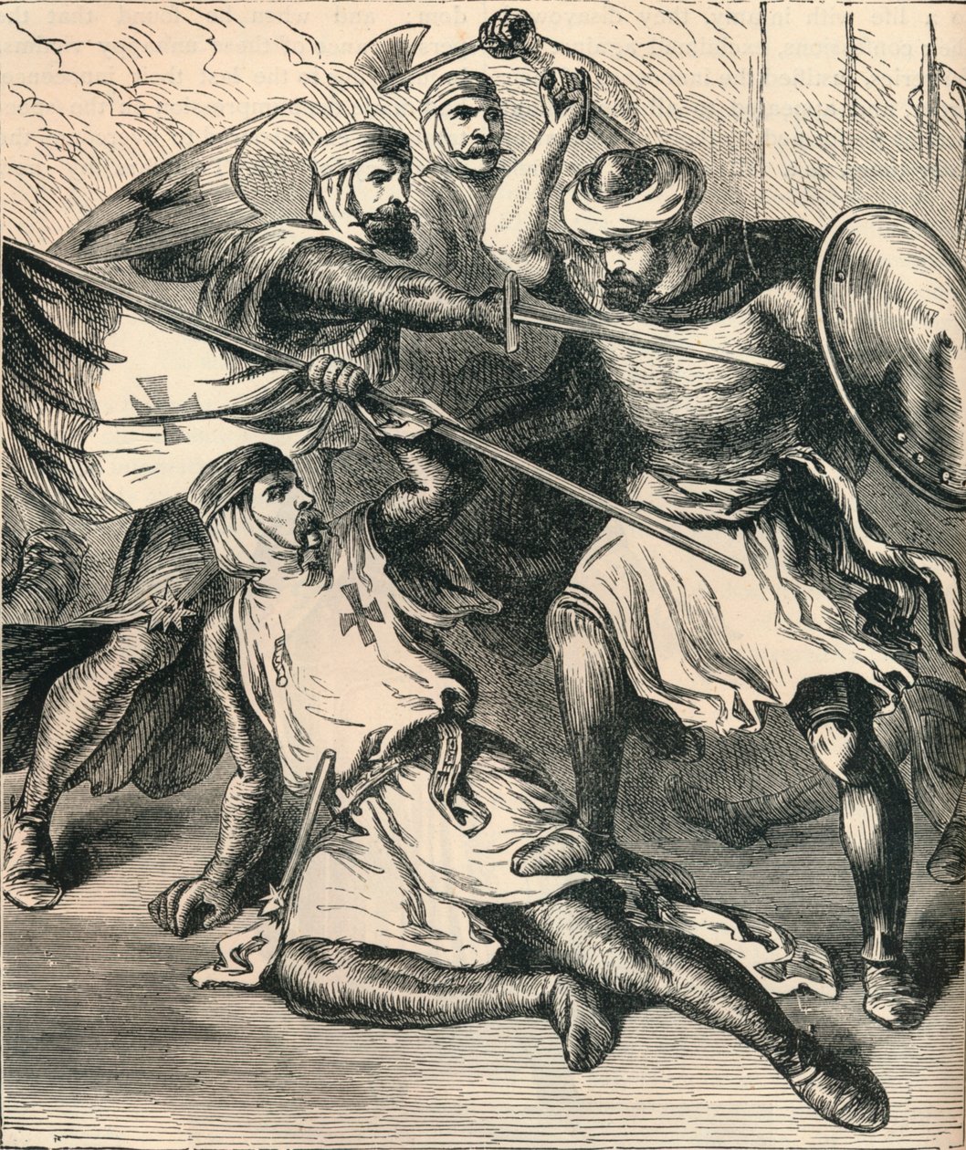 Cavalieri Templari sul campo di battaglia, c. 1910 da Unbekannt