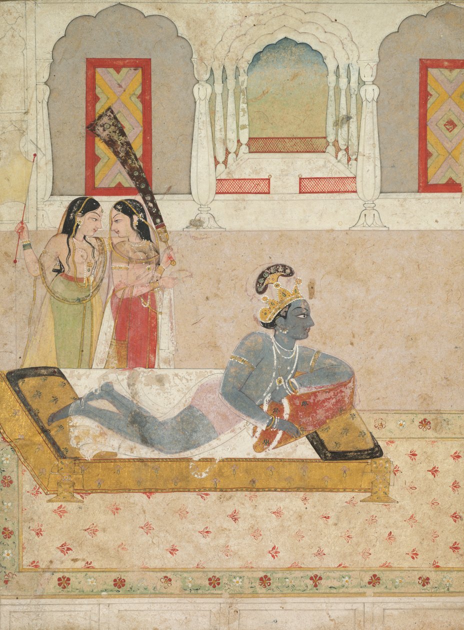 Krishna in attesa di Radha, c. 1750-1760 da Unbekannt