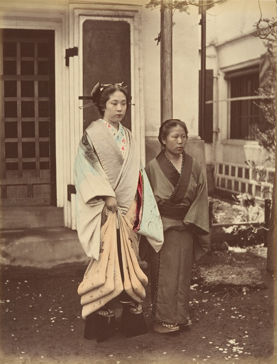 Signora e servitore, anni 1870 da Unbekannt