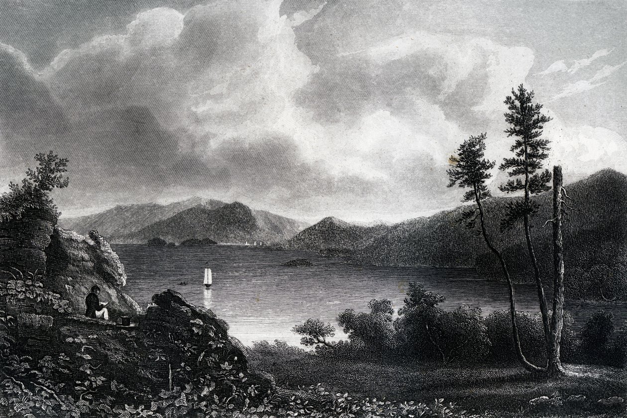 Lago George, New York, 1855 da Unbekannt