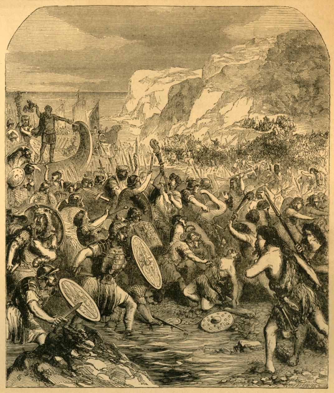 Sbarco di Giulio Cesare, c1890 da Unbekannt