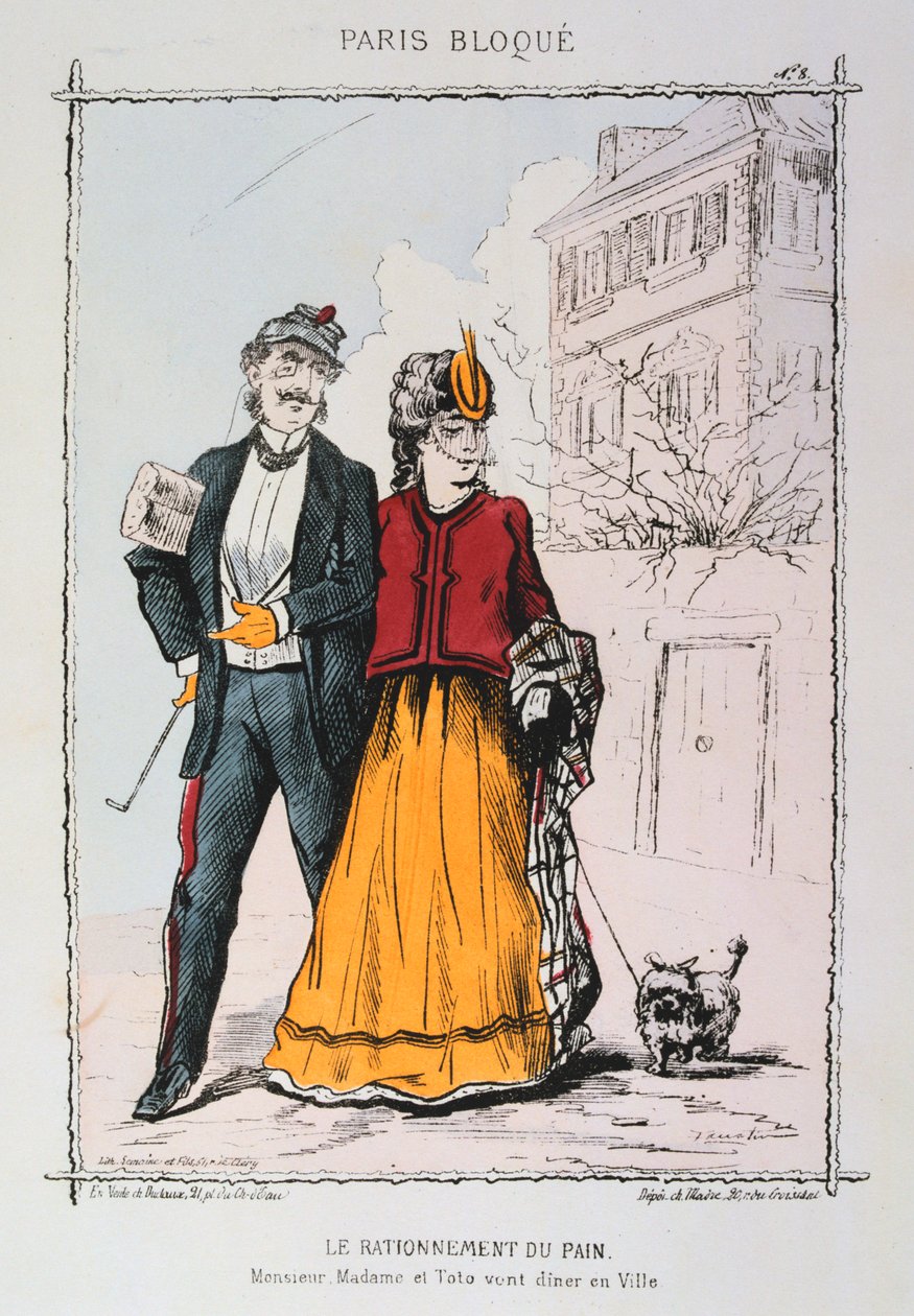 Il razionamento del pane, 1870-1871 da Unbekannt