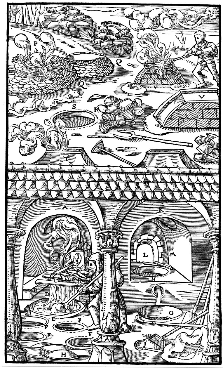 Fusione del piombo, 1556 da Unbekannt