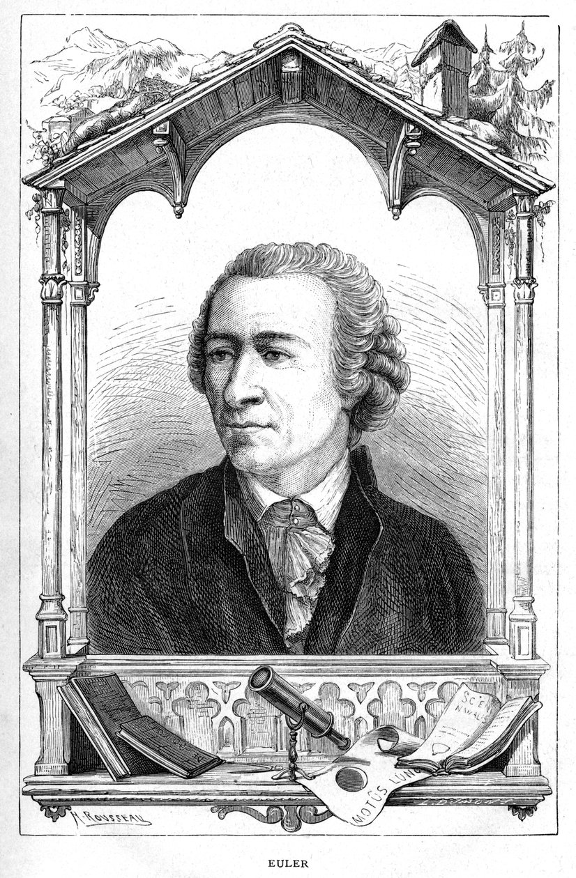 Leonhard Euler 1707-1783, matematico svizzero, 1874 da Unbekannt