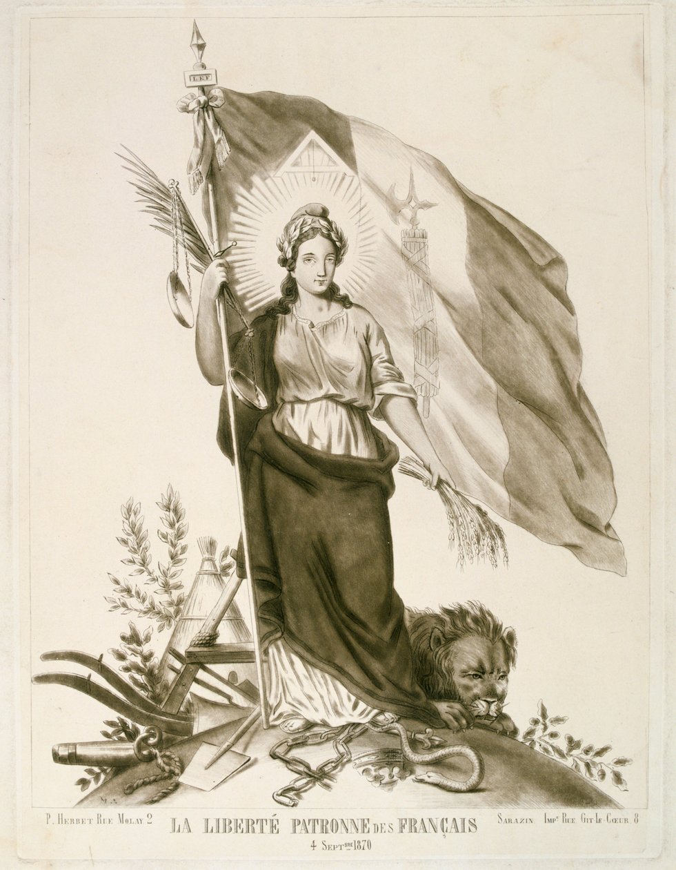 Libertà, patrona dei francesi, 1870 da Unbekannt