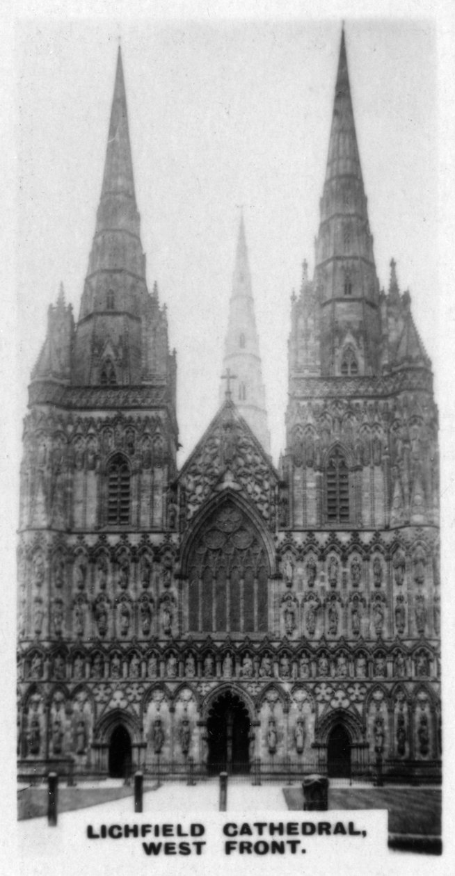 Cattedrale di Lichfield, Facciata Ovest, Staffordshire da Unbekannt