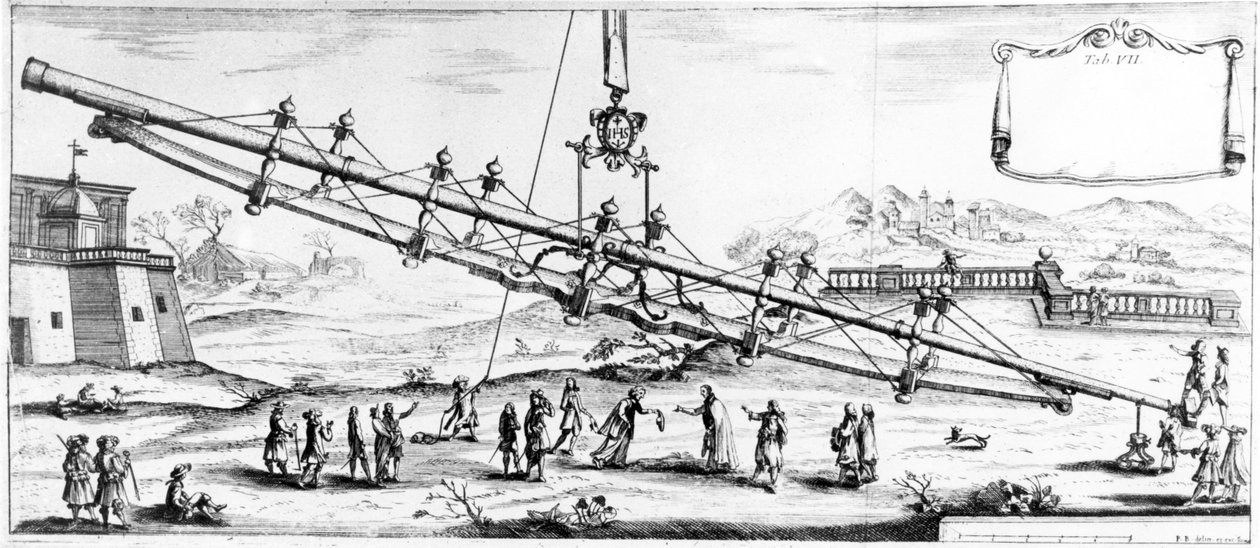 Telescopio rifrattore a lunga focale, 1728 da Unbekannt