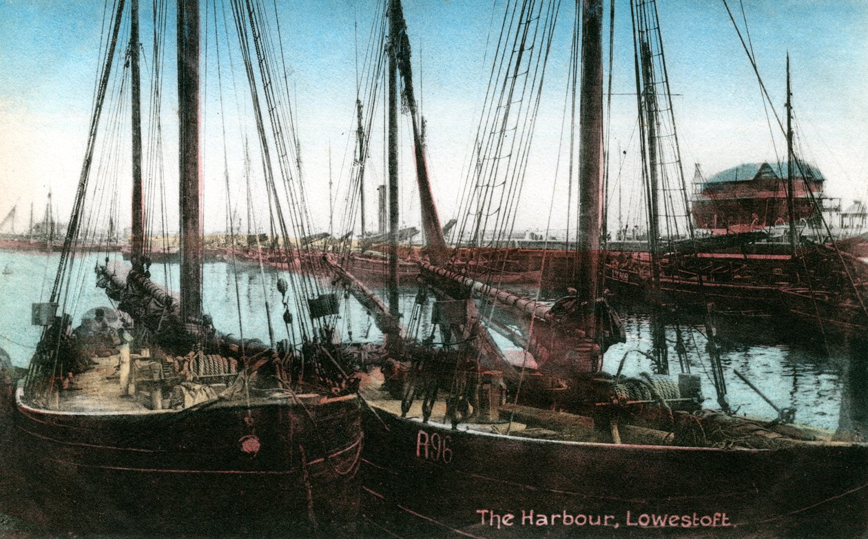 Porto di Lowestoft, Suffolk, 1909 da Unbekannt