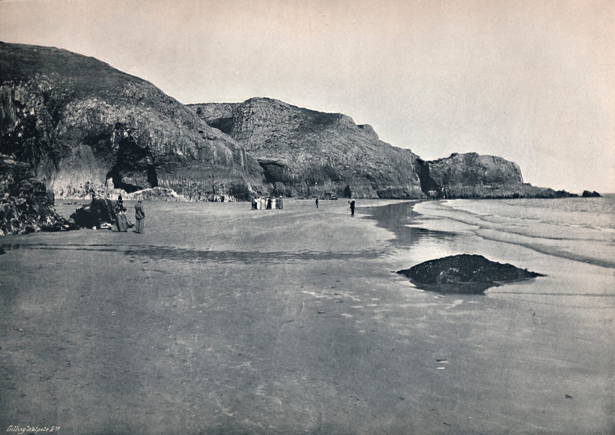 Lydstep - Le scogliere e la spiaggia, 1895 da Unbekannt