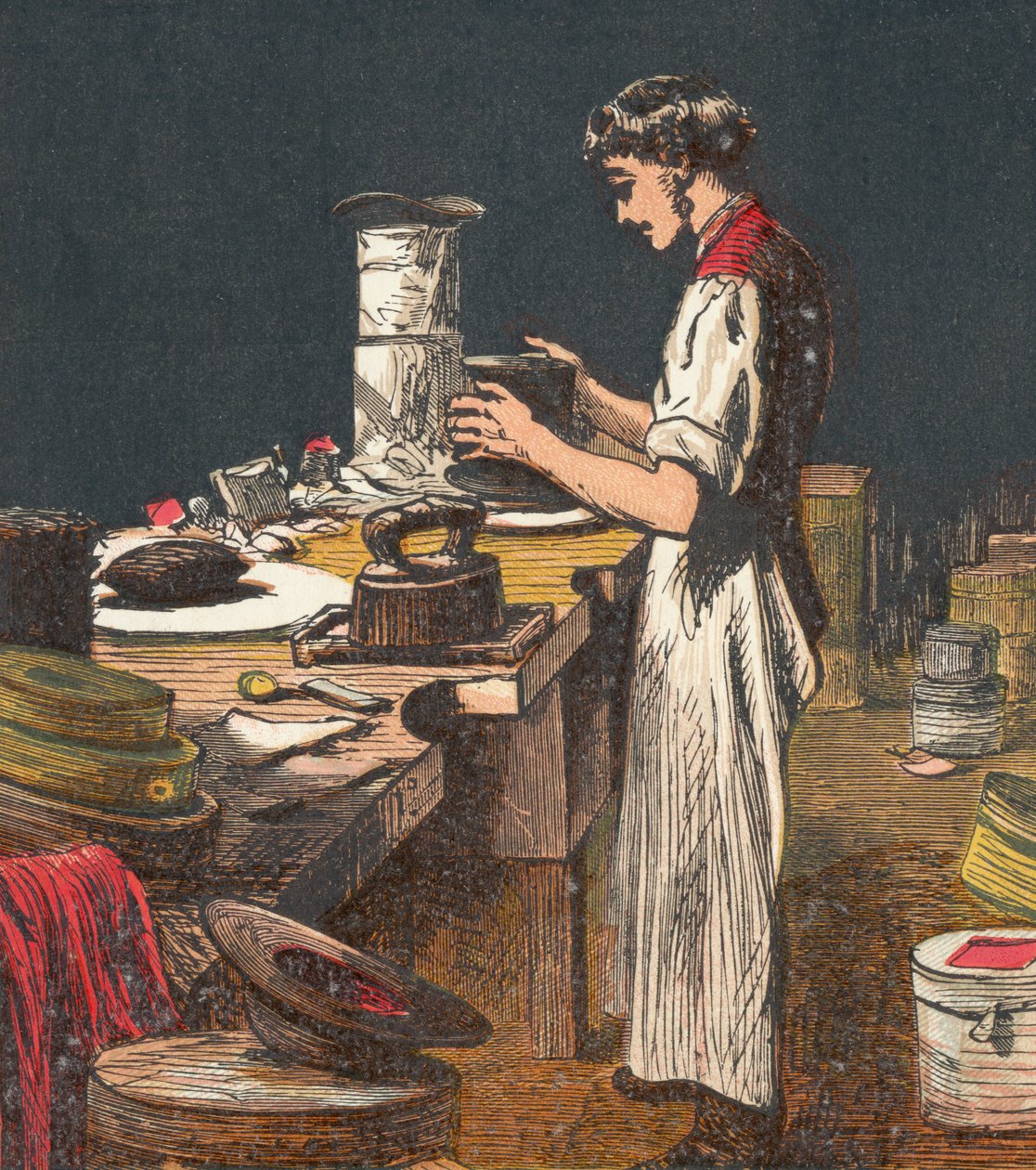 Fabbricazione di cappelli di seta da Unbekannt