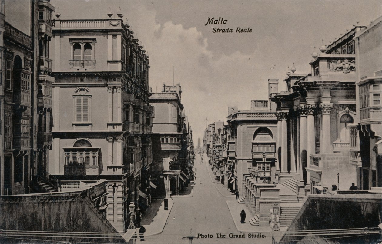 Malta - Strada Reale, c1900 da Unbekannt