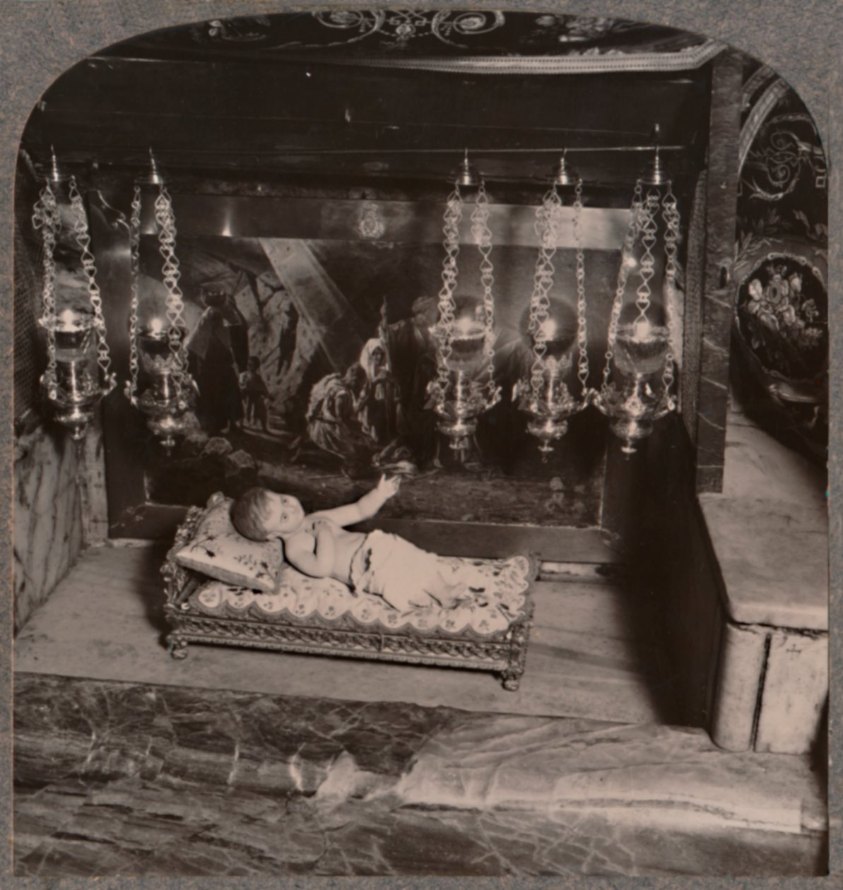 Mangiatoia di Cristo, Chiesa della Natività, Betlemme, c1900 da Unbekannt