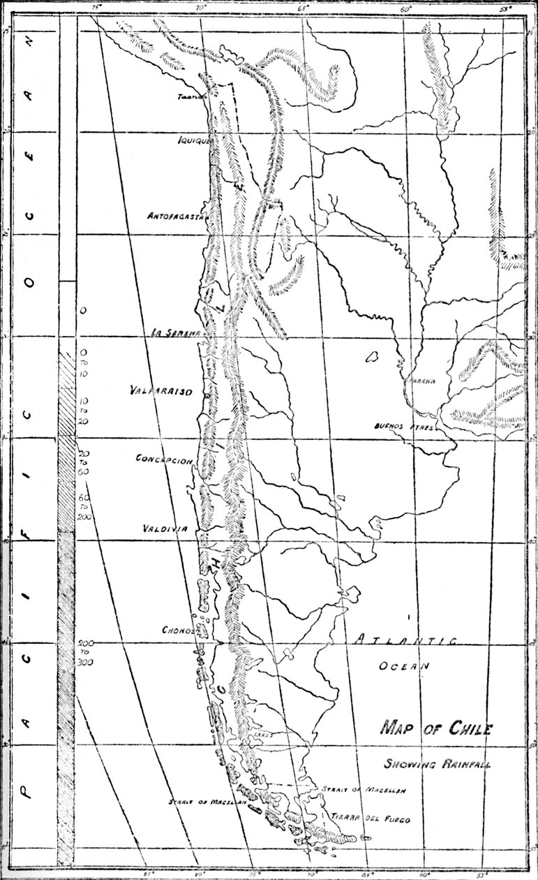 Mappa del Cile, 1911 da Unbekannt