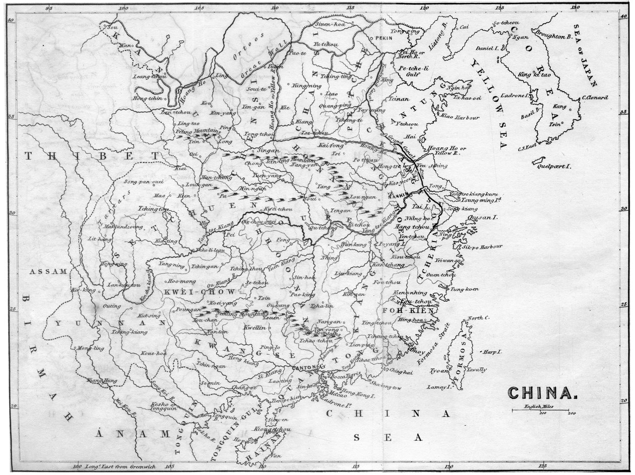 Mappa della Cina da Unbekannt