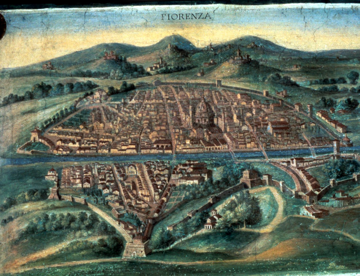 Mappa di Firenze, XV secolo da Unbekannt