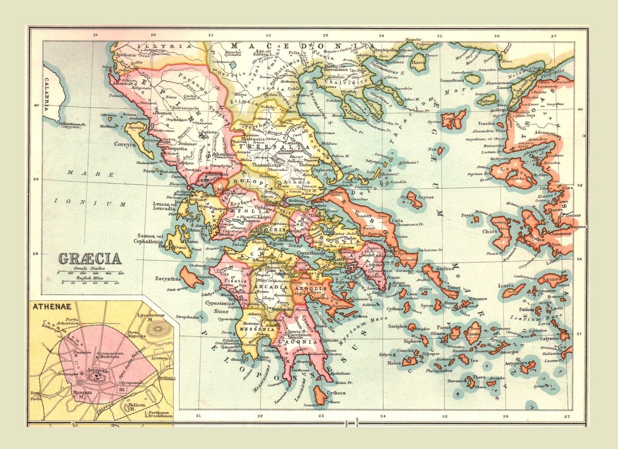 Mappa della Grecia da Unbekannt