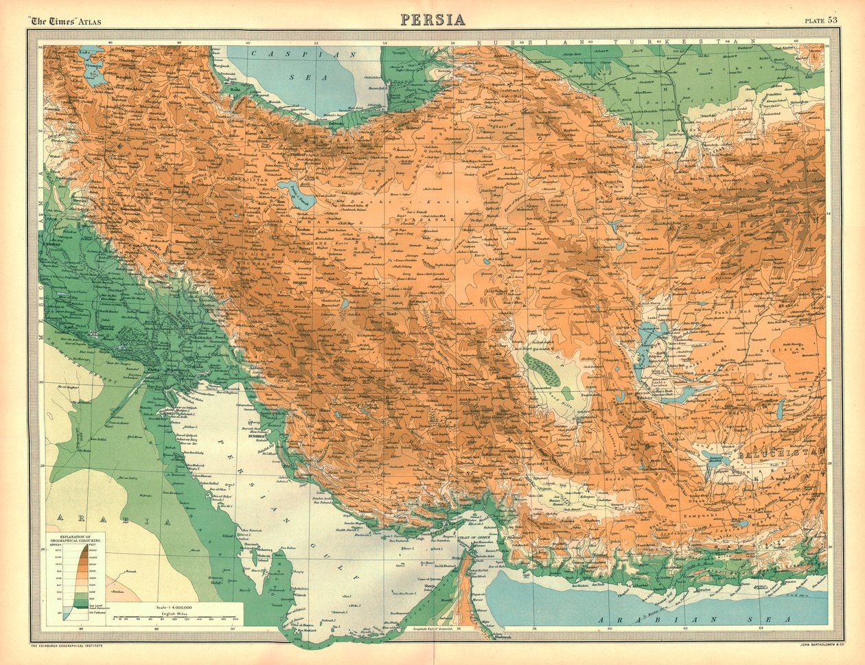 Mappa della Persia da Unbekannt