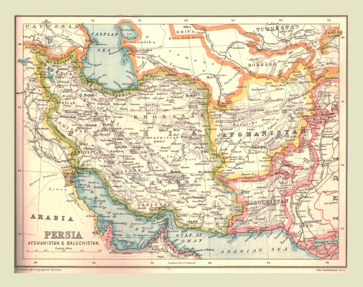 Mappa della Persia, 1902 da Unbekannt