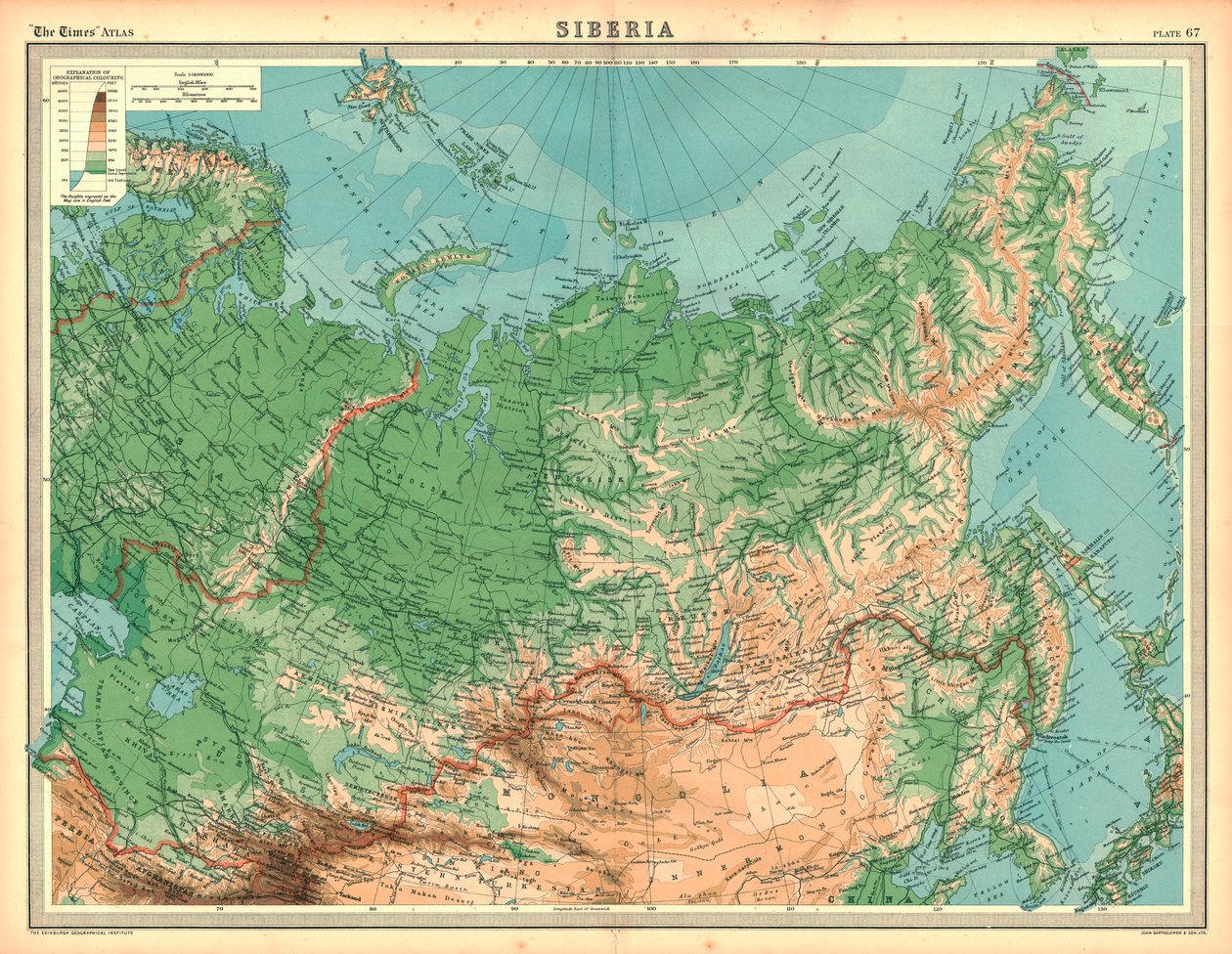 Mappa della Siberia da Unbekannt