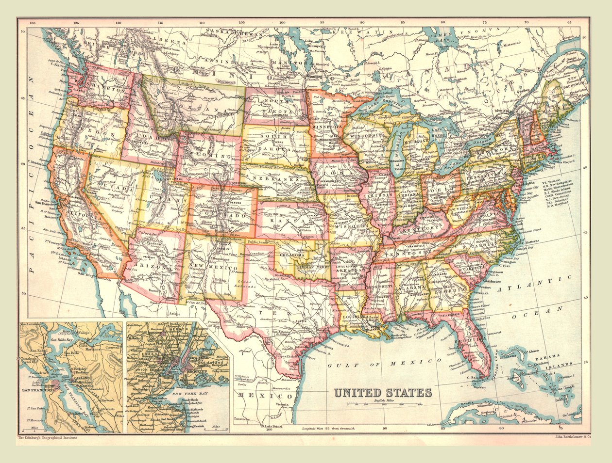 Mappa degli Stati Uniti, 1902 da Unbekannt