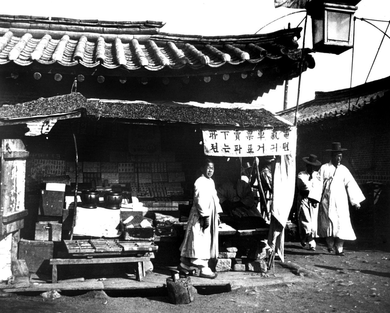 Bancarella del mercato, Corea, 1900 da Unbekannt