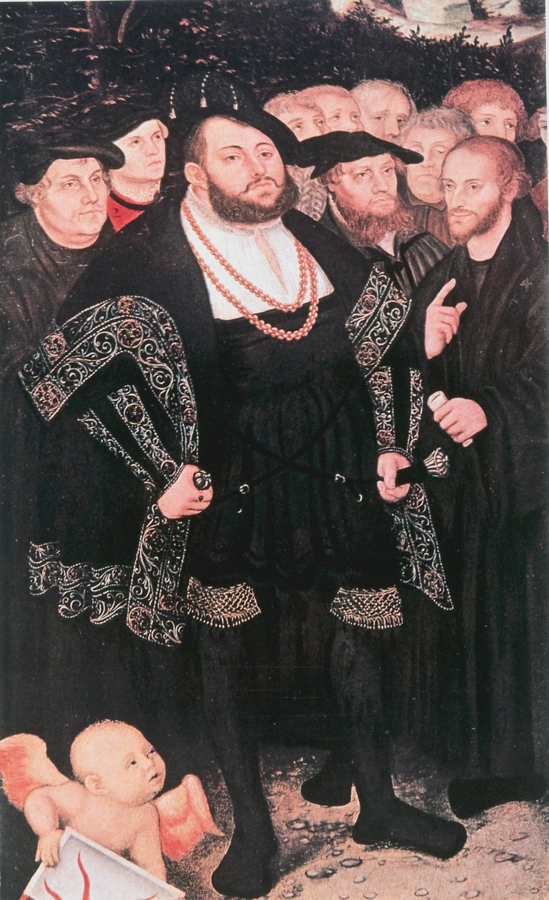 Martin Lutero con riformatori, c1530 da Unbekannt