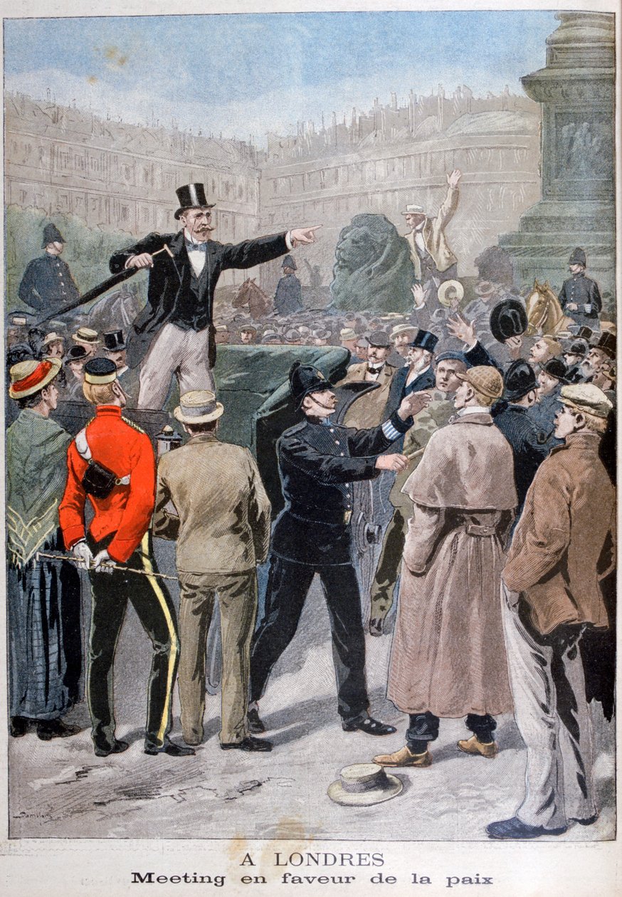 Incontro a favore della pace, Londra, 1899 da Unbekannt