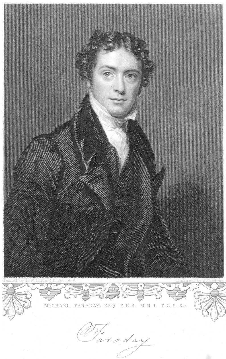 Michael Faraday, chimico e fisico inglese, XIX secolo da Unbekannt
