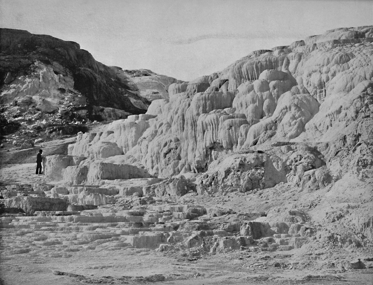 Minerva Terrace, Parco di Yellowstone, c1897 da Unbekannt