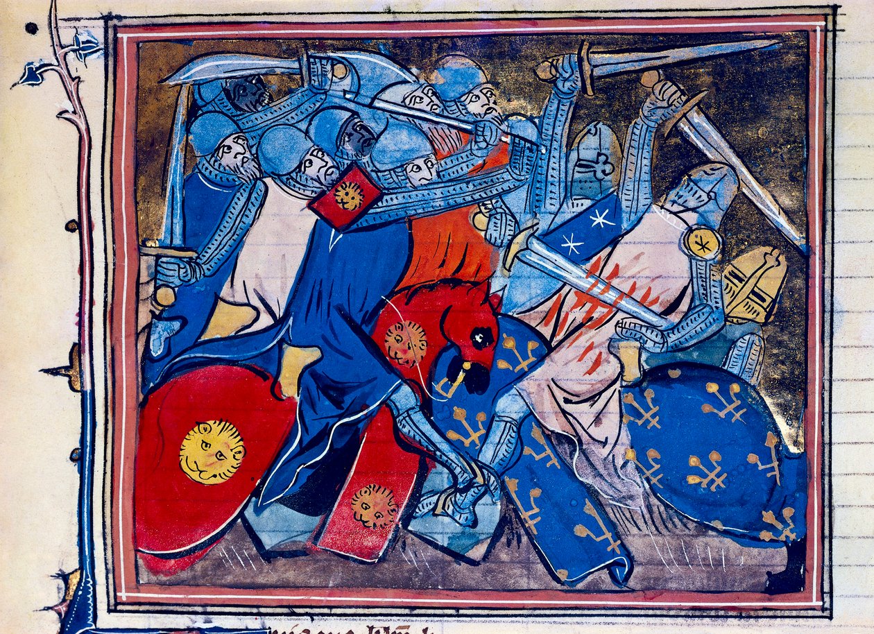 Miniatura della Battaglia di Roncisvalle da Unbekannt