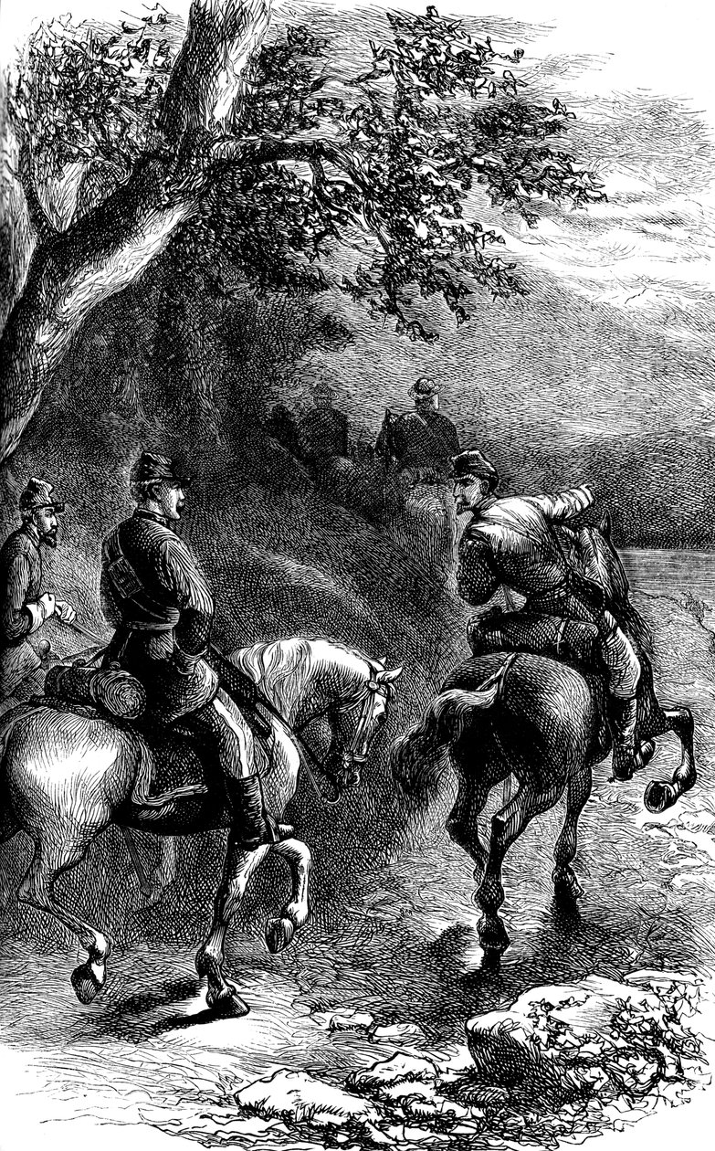 Marcia notturna su Harpers Ferry, Virginia, c1861 c1880 da Unbekannt