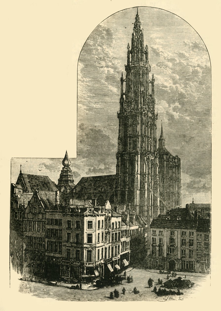 Notre Dame, Anversa, 1890 da Unbekannt