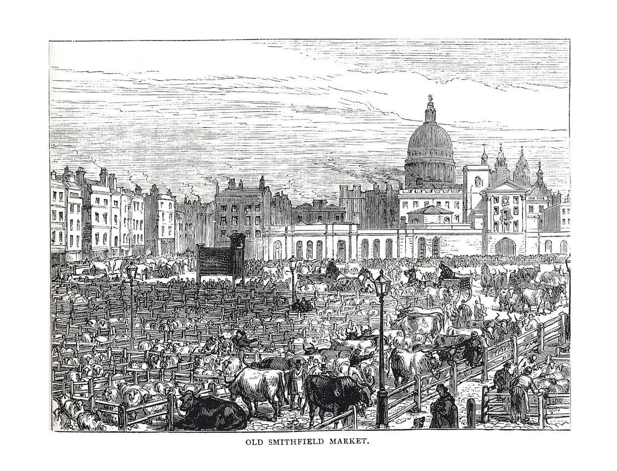 Vecchio mercato di Smithfield, 1878 da Unbekannt