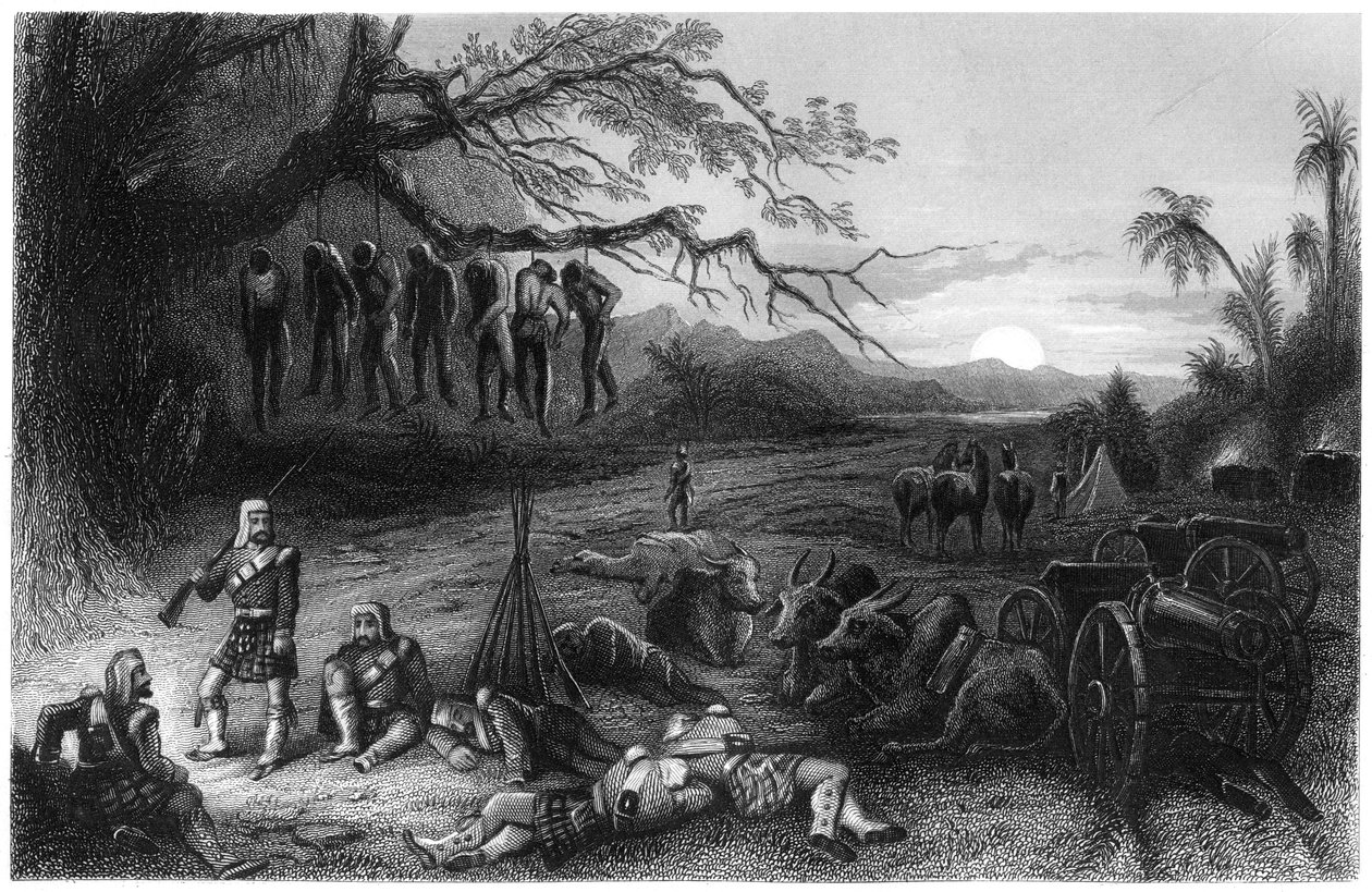 Pattuglia avanzata della Brigata Highland, 1857, c1860 da Unbekannt