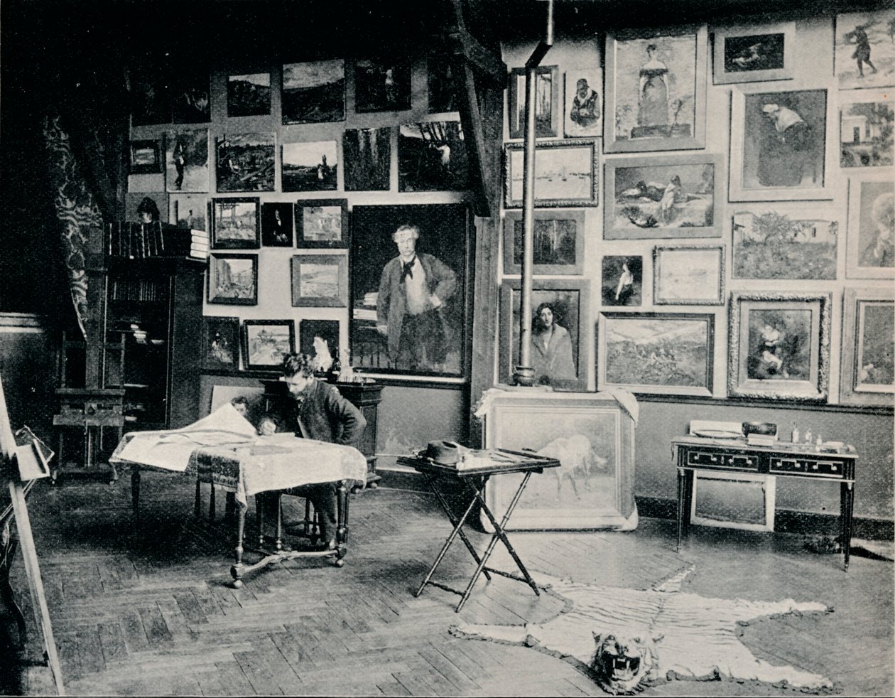 P. Roll nel suo studio, c1897 da Unbekannt