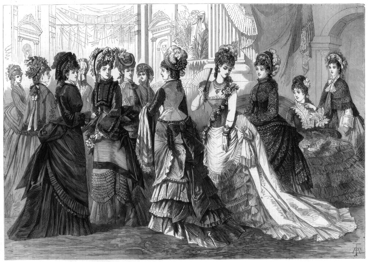 Moda primaverile di Parigi, 1875 da Unbekannt