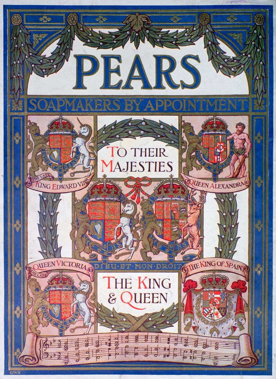 Pubblicità del sapone Pears, 1911 da Unbekannt