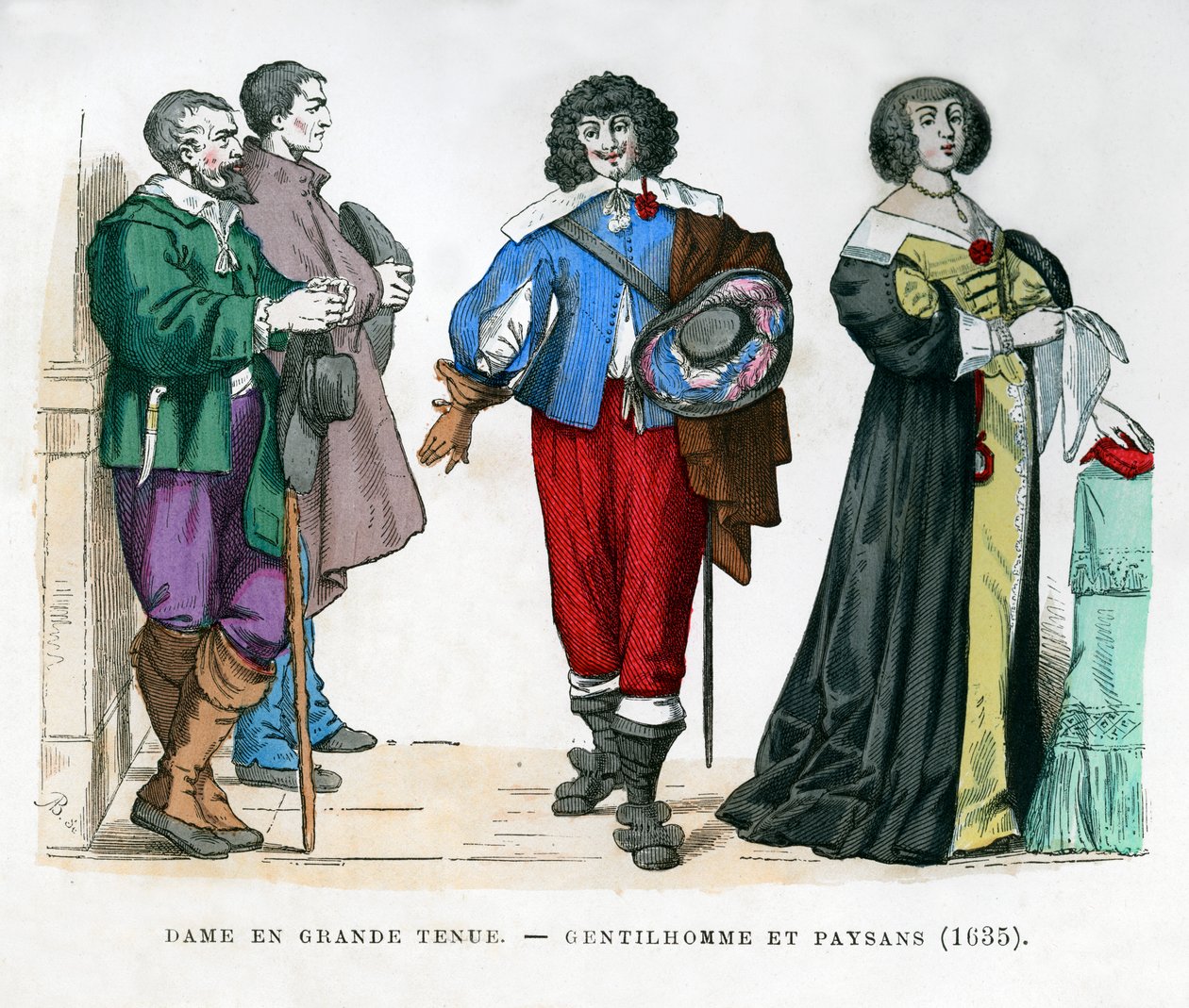 Contadini, un gentiluomo e una signora, 1635 1882-1884 da Unbekannt