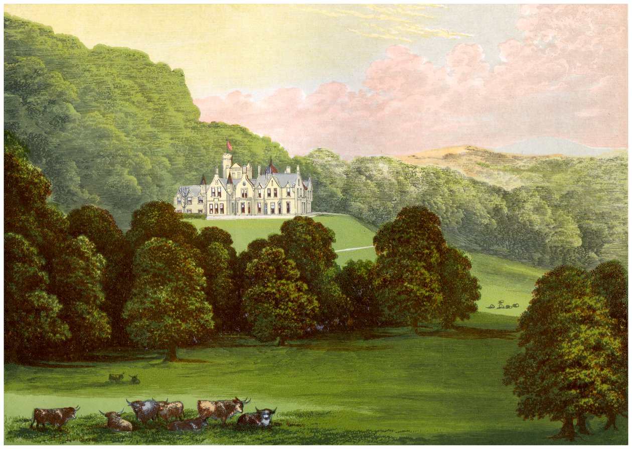 Philiphaugh, Selkirkshire, Scozia, casa del Barone Murray, c. 1880 da Unbekannt
