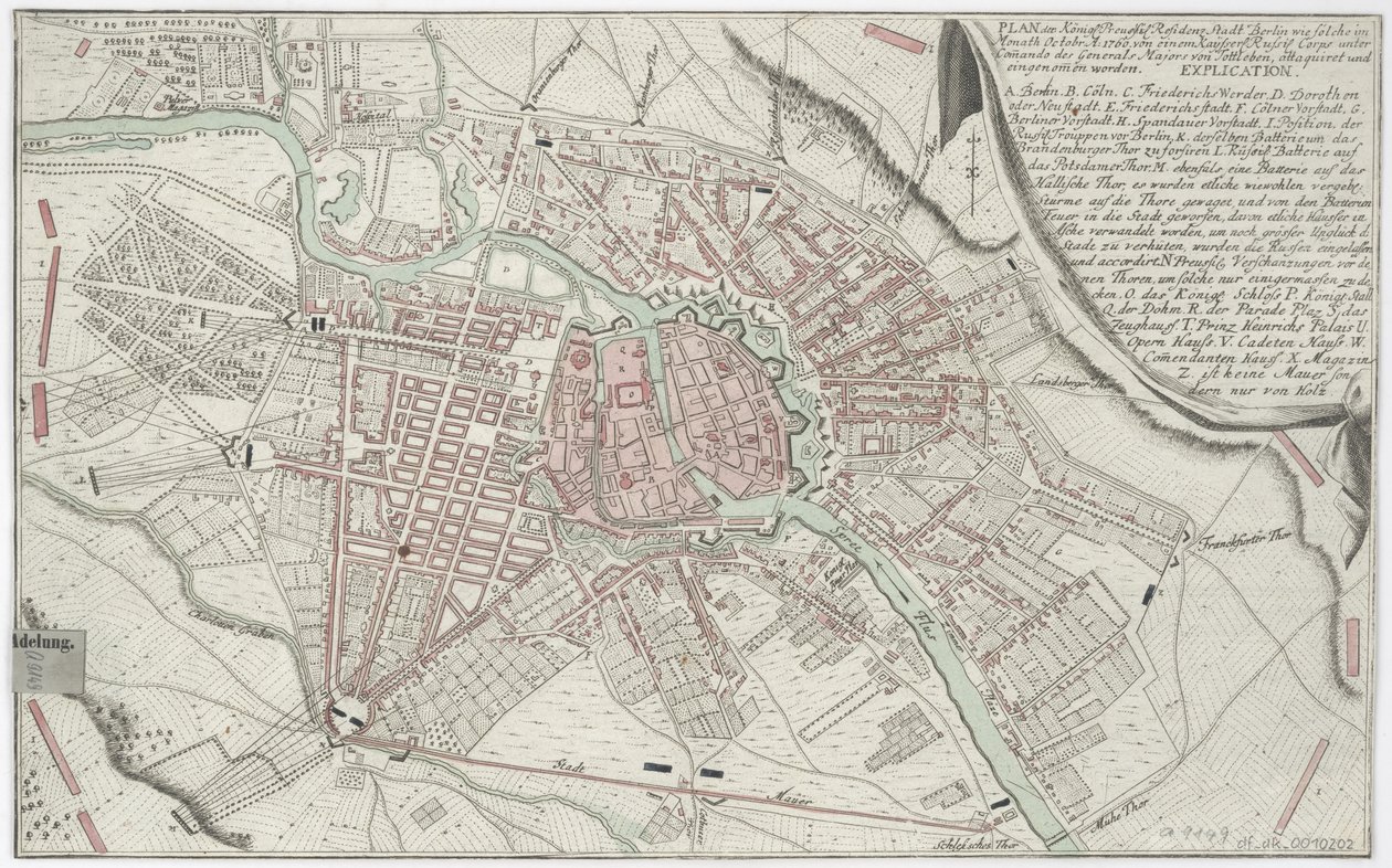 Piano di Berlino 1760 da Unbekannt