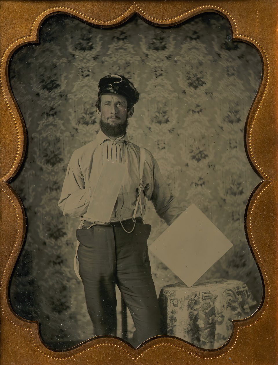 Intonacatore con cappello di tela cerata da Unbekannt