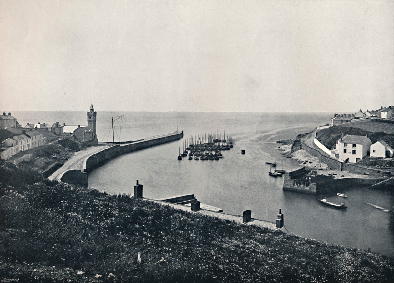 Porthleven - Il porto e il punto di osservazione, 1895 da Unbekannt