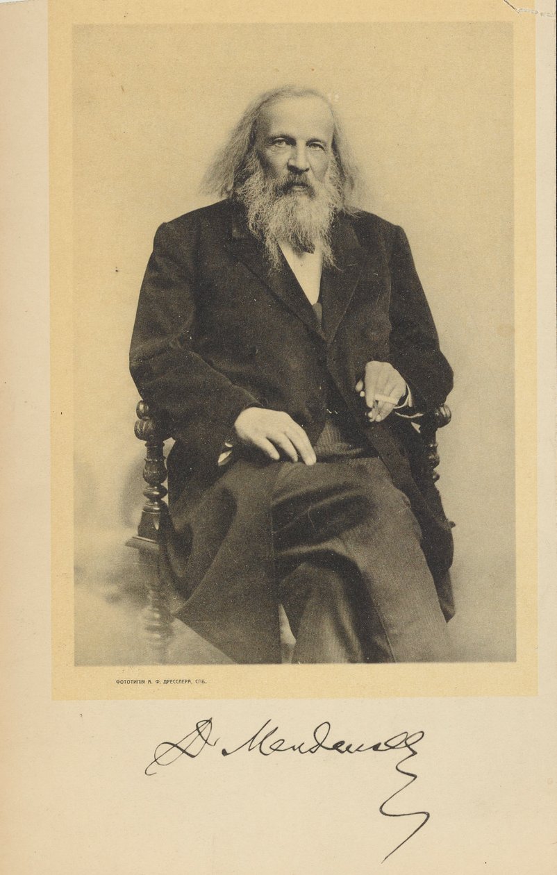 Ritratto di Dmitri Mendeleev da Unbekannt