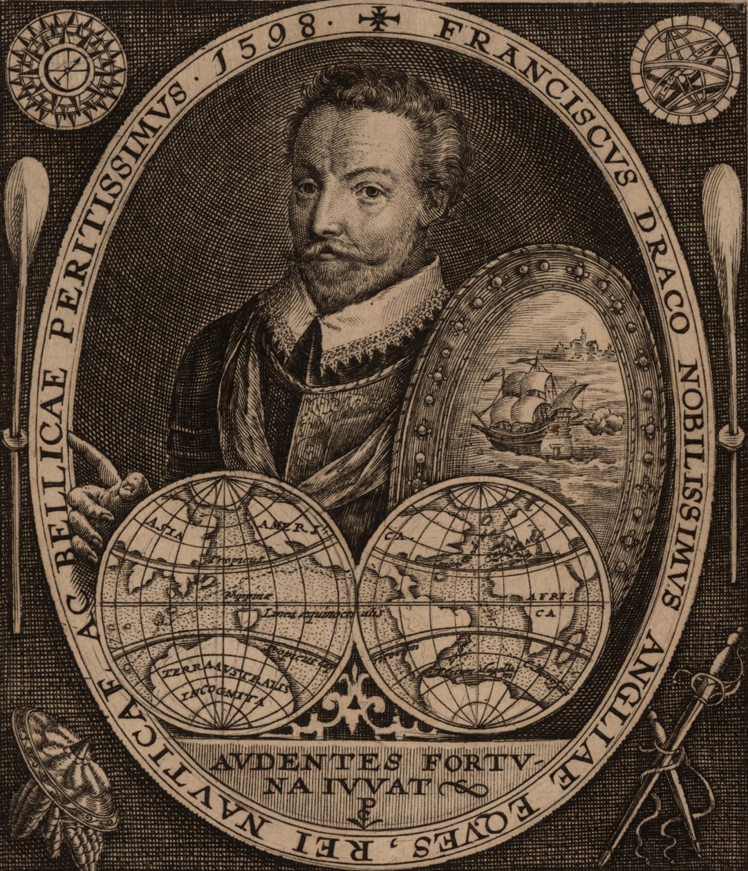 Ritratto di Sir Francis Drake da Unbekannt