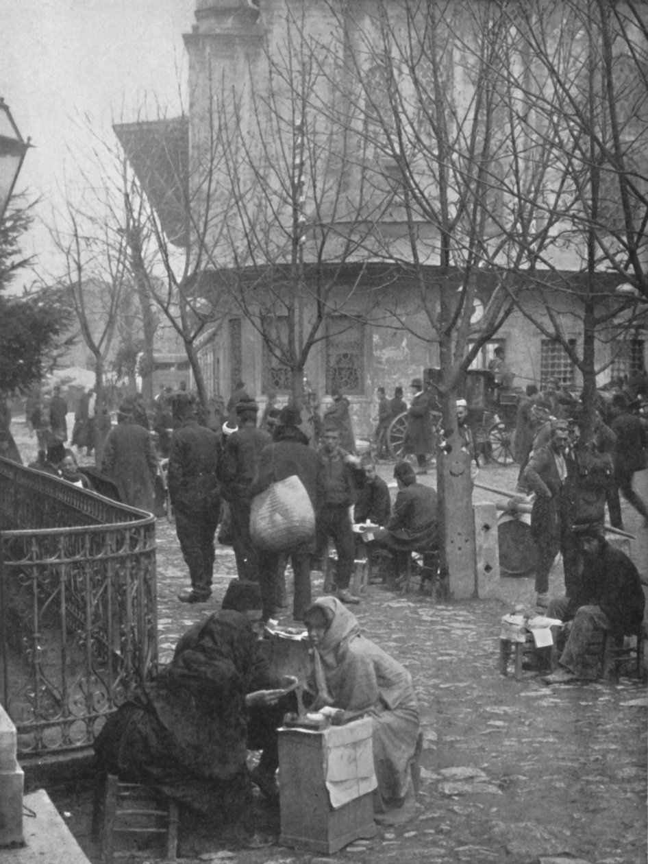 Scrittori di lettere pubbliche in una strada di Costantinopoli, 1913 da Unbekannt