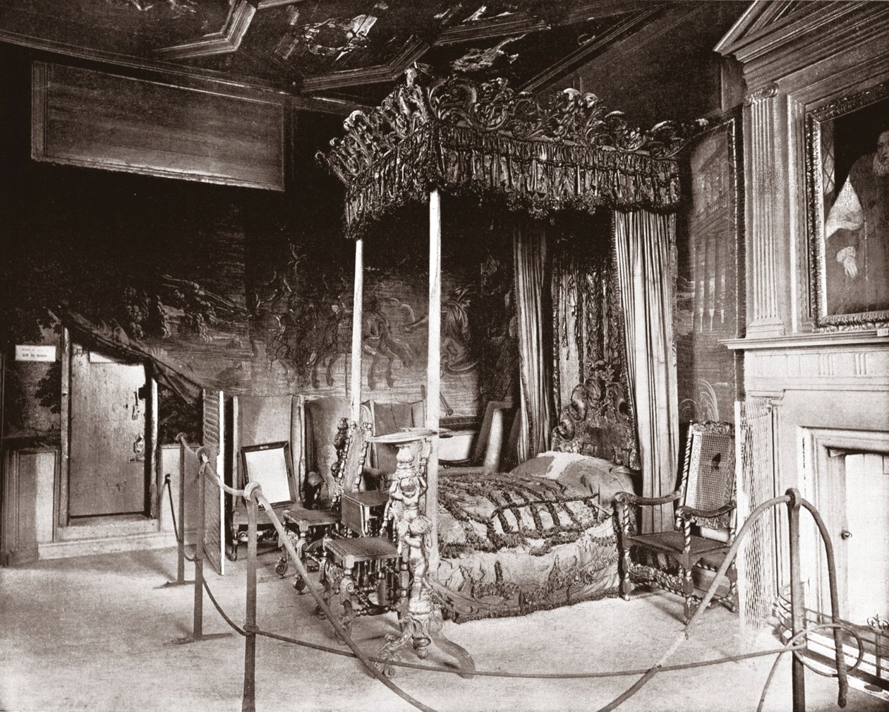 Camera da letto della regina Maria a Holyroodhouse, Edimburgo, Scozia, 1894 da Unbekannt